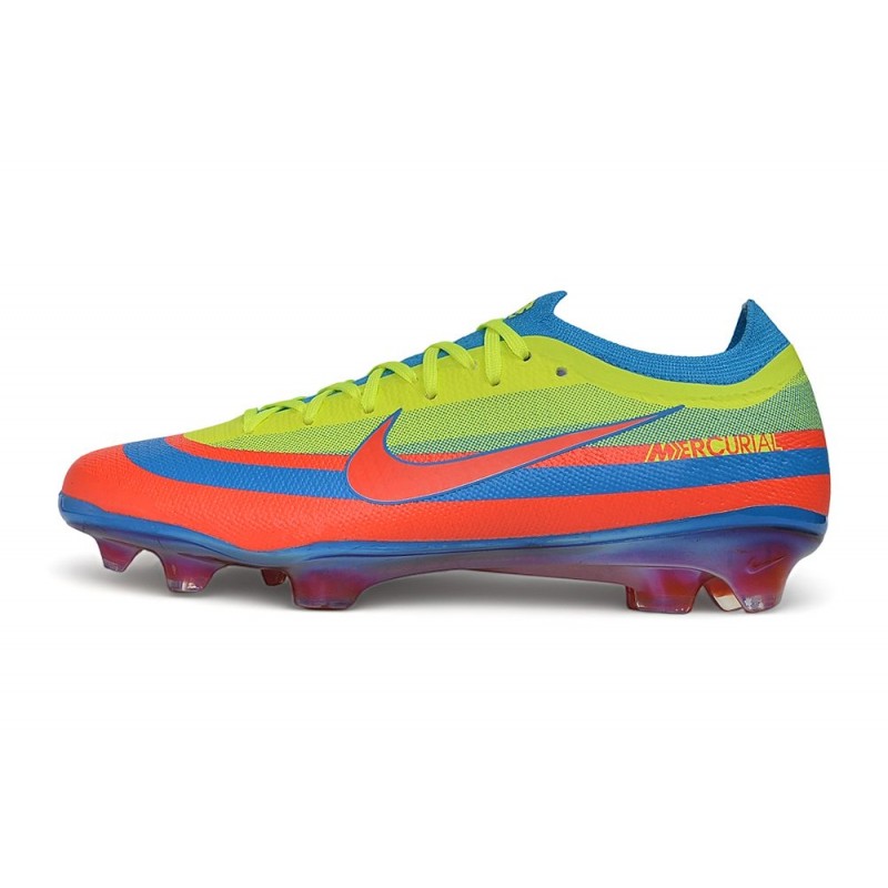 Nike Zoom Mercurial Vapor 17 Elite FG Gul Blå Röd för Herr 3 Billiga Fotbollsskor Nike Zoom Mercurial Vapor 17 Elite FG Gul Blå Röd 3
