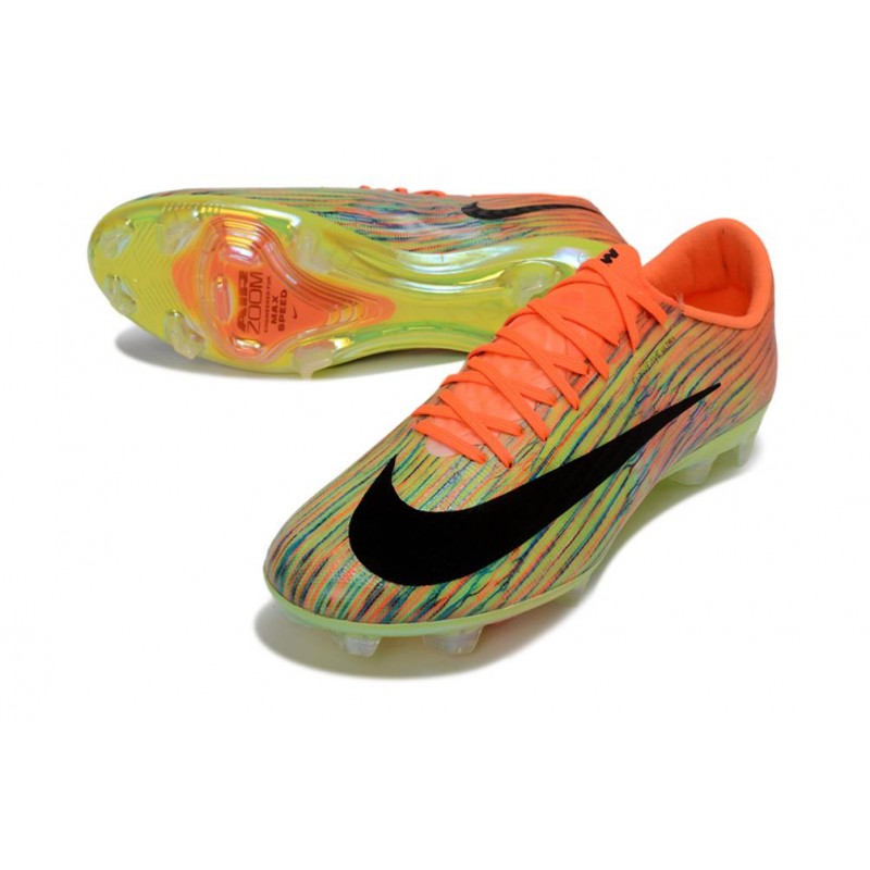 Nike Zoom Mercurial Vapor 17 Elite FG Orange Grön Svart för Herr 7 Billiga Fotbollsskor Nike Zoom Mercurial Vapor 17 Elite FG Orange Grön Svart 7