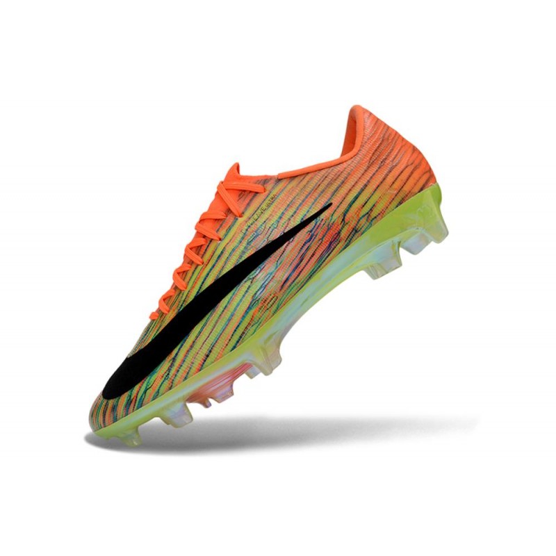 Nike Zoom Mercurial Vapor 17 Elite FG Orange Grön Svart för Herr 8 Billiga Fotbollsskor Nike Zoom Mercurial Vapor 17 Elite FG Orange Grön Svart 8