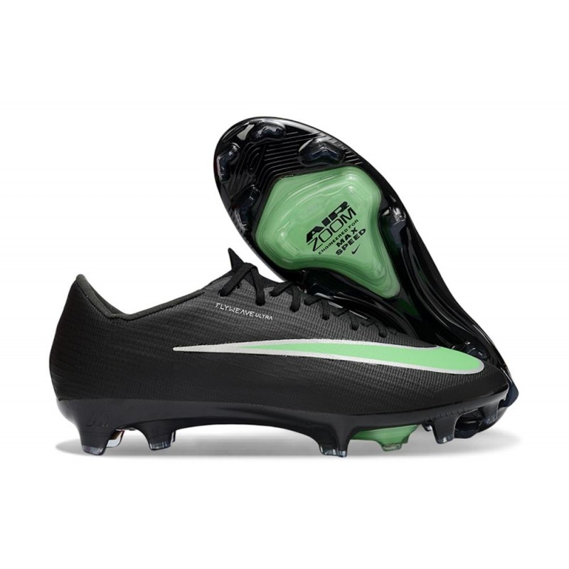 Nike Zoom Mercurial Vapor 17 Elite FG Svart Grön för Herr 5 Billiga Fotbollsskor Nike Zoom Mercurial Vapor 17 Elite FG Svart Grön 5