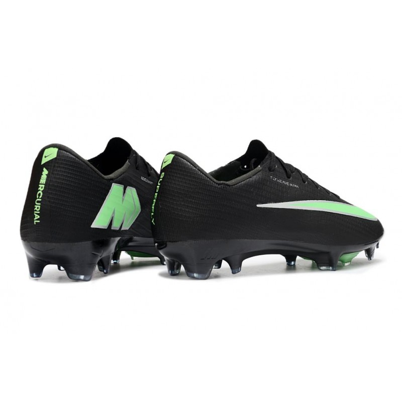 Nike Zoom Mercurial Vapor 17 Elite FG Svart Grön för Herr 6 Billiga Fotbollsskor Nike Zoom Mercurial Vapor 17 Elite FG Svart Grön 6