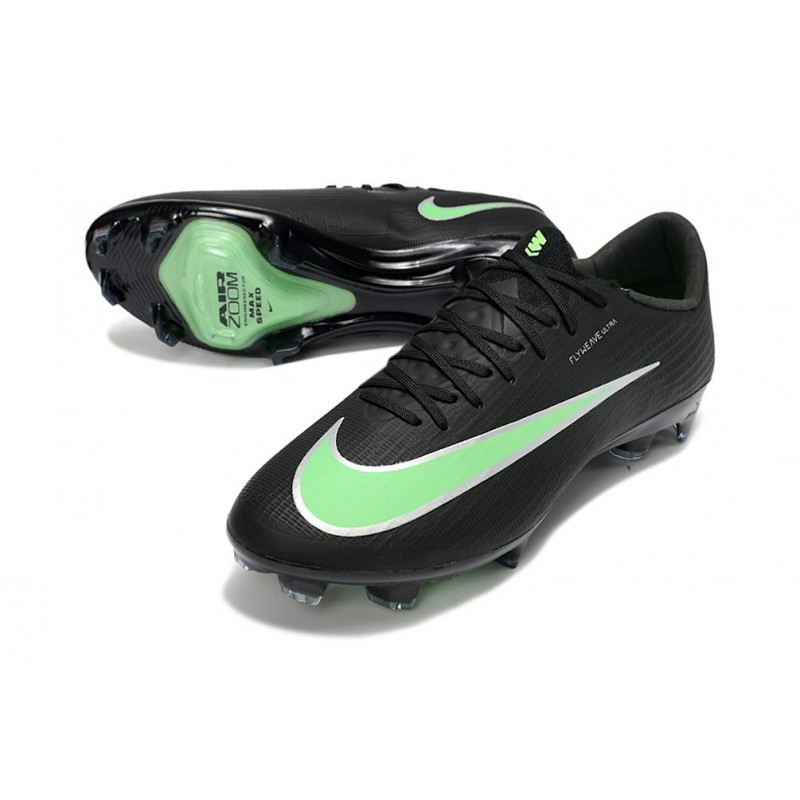 Nike Zoom Mercurial Vapor 17 Elite FG Svart Grön för Herr 7 Billiga Fotbollsskor Nike Zoom Mercurial Vapor 17 Elite FG Svart Grön 7