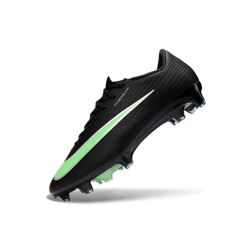 Nike Zoom Mercurial Vapor 17 Elite FG Svart Grön för Herr 8 Billiga Fotbollsskor Nike Zoom Mercurial Vapor 17 Elite FG Svart Grön 8