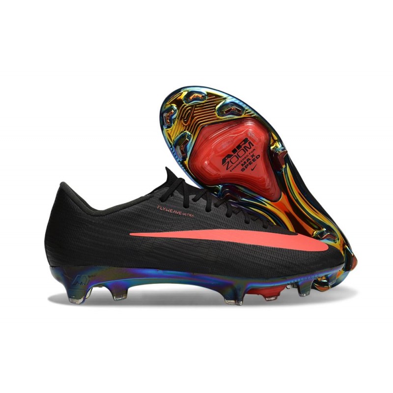 Nike Zoom Mercurial Vapor 17 Elite FG Svart Orange för Herr 5 Billiga Fotbollsskor Nike Zoom Mercurial Vapor 17 Elite FG Svart Orange 5