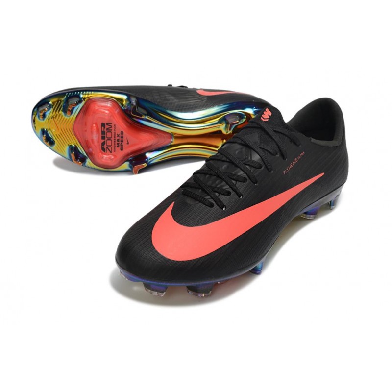 Nike Zoom Mercurial Vapor 17 Elite FG Svart Orange för Herr 7 Billiga Fotbollsskor Nike Zoom Mercurial Vapor 17 Elite FG Svart Orange 7