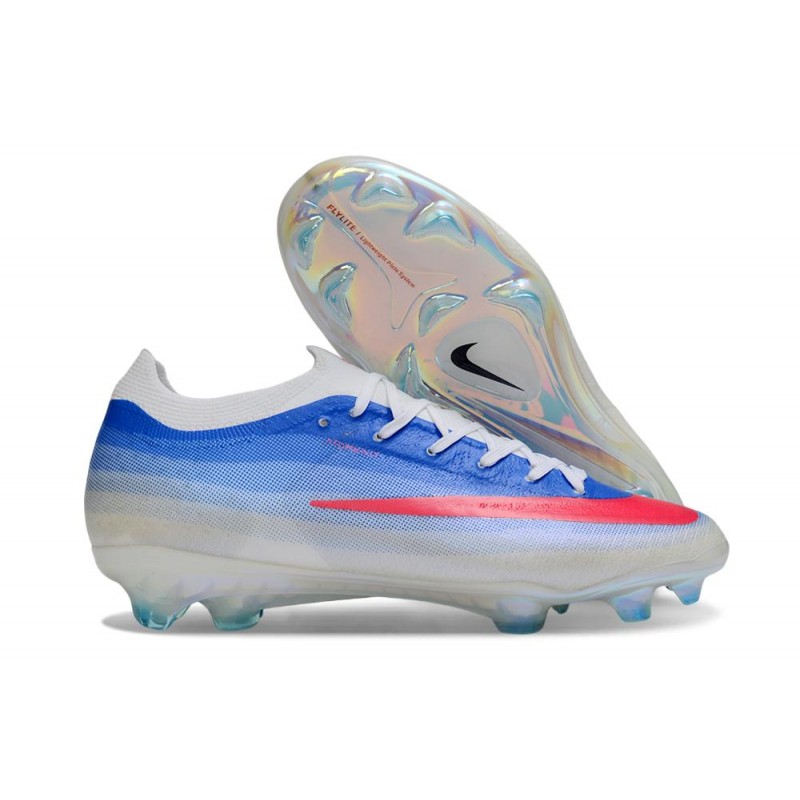 Nike Zoom Mercurial Vapor 17 Elite FG Vit Blå Röd för Herr 5 Billiga Fotbollsskor Nike Zoom Mercurial Vapor 17 Elite FG Vit Blå Röd 5
