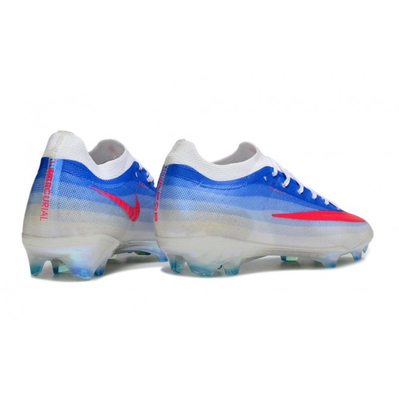 Nike Zoom Mercurial Vapor 17 Elite FG Vit Blå Röd för Herr 6 Billiga Fotbollsskor Nike Zoom Mercurial Vapor 17 Elite FG Vit Blå Röd 6