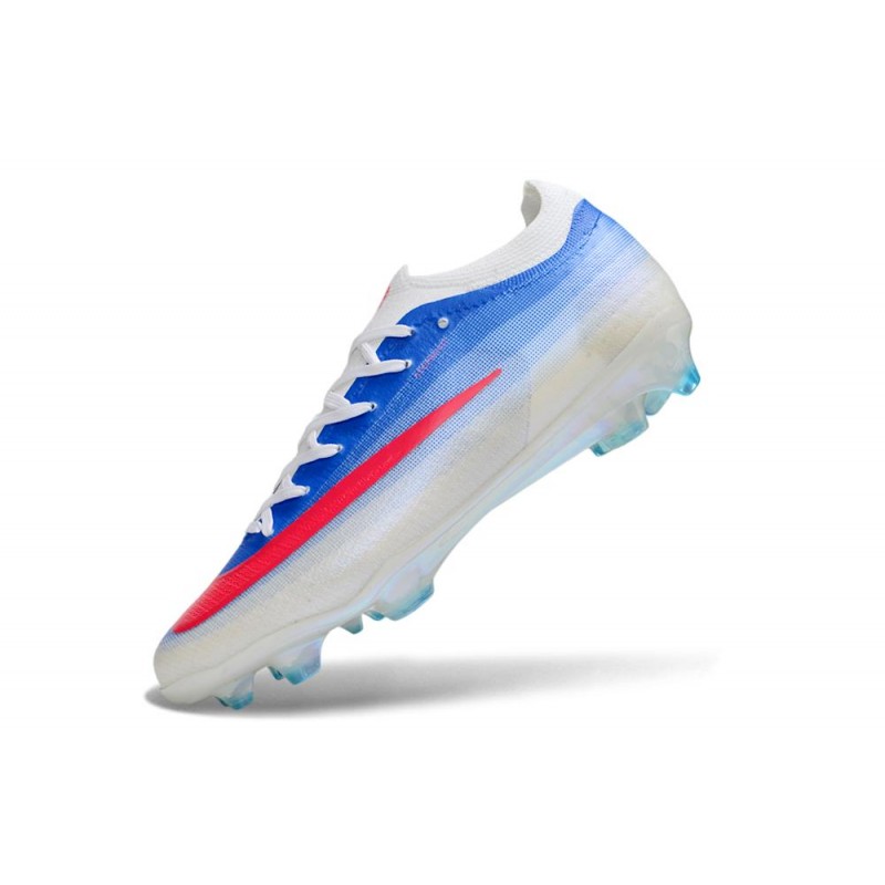 Nike Zoom Mercurial Vapor 17 Elite FG Vit Blå Röd för Herr 8 Billiga Fotbollsskor Nike Zoom Mercurial Vapor 17 Elite FG Vit Blå Röd 8