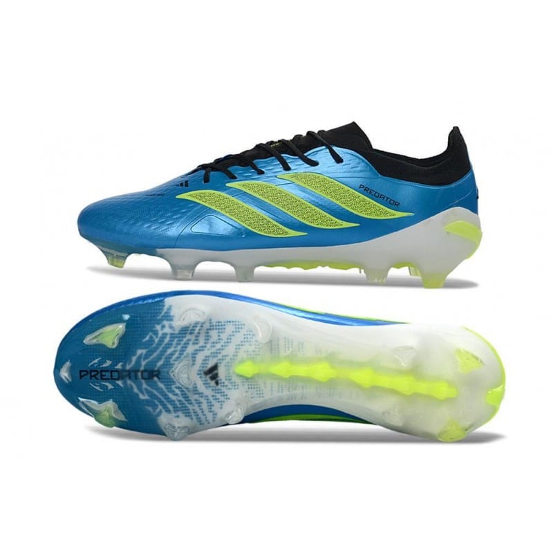 Skor Adidas Predator Elite Low FG Blå Grön för Herr 4 Billiga Fotbollsskor Skor Adidas Predator Elite Low FG Blå Grön 4