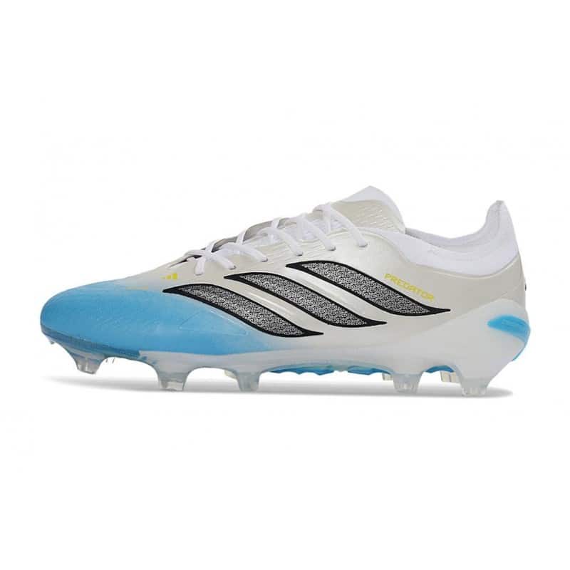 Skor Adidas Predator Elite Low FG Vit Svart Blå för Herr 4 Billiga Fotbollsskor Skor Adidas Predator Elite Low FG Vit Svart Blå 4