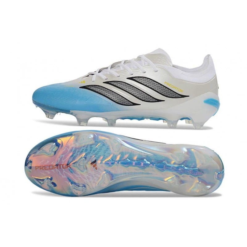 Skor Adidas Predator Elite Low FG Vit Svart Blå för Herr 5 Billiga Fotbollsskor Skor Adidas Predator Elite Low FG Vit Svart Blå 5