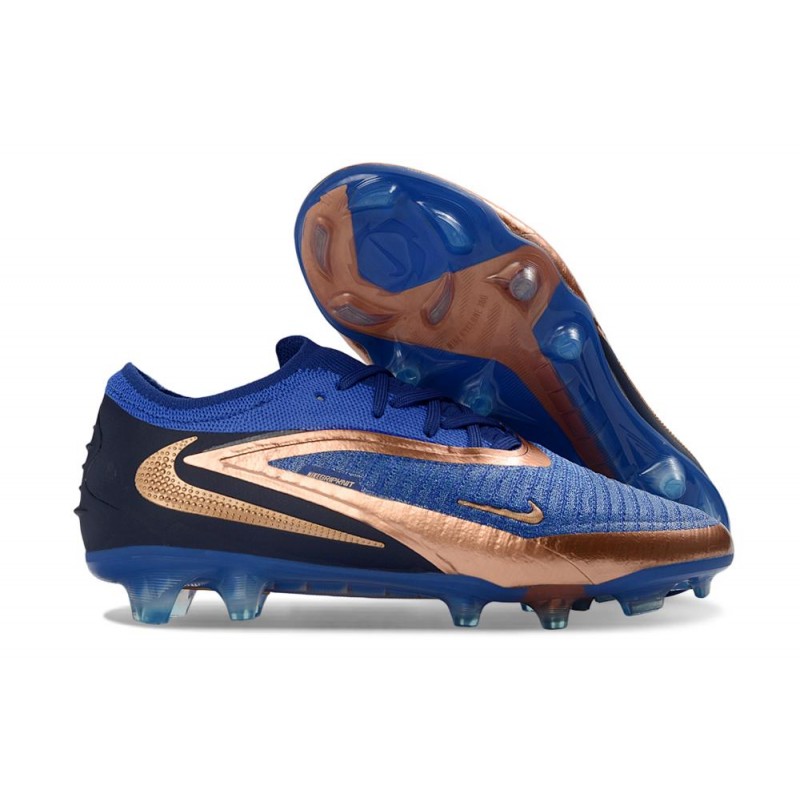 Fotbollsskorna Nike Phantom 6 Elite Low FG Cyan Guld för Herr 5 Billiga Fotbollsskor Fotbollsskorna Nike Phantom 6 Elite Low FG Cyan Guld 5
