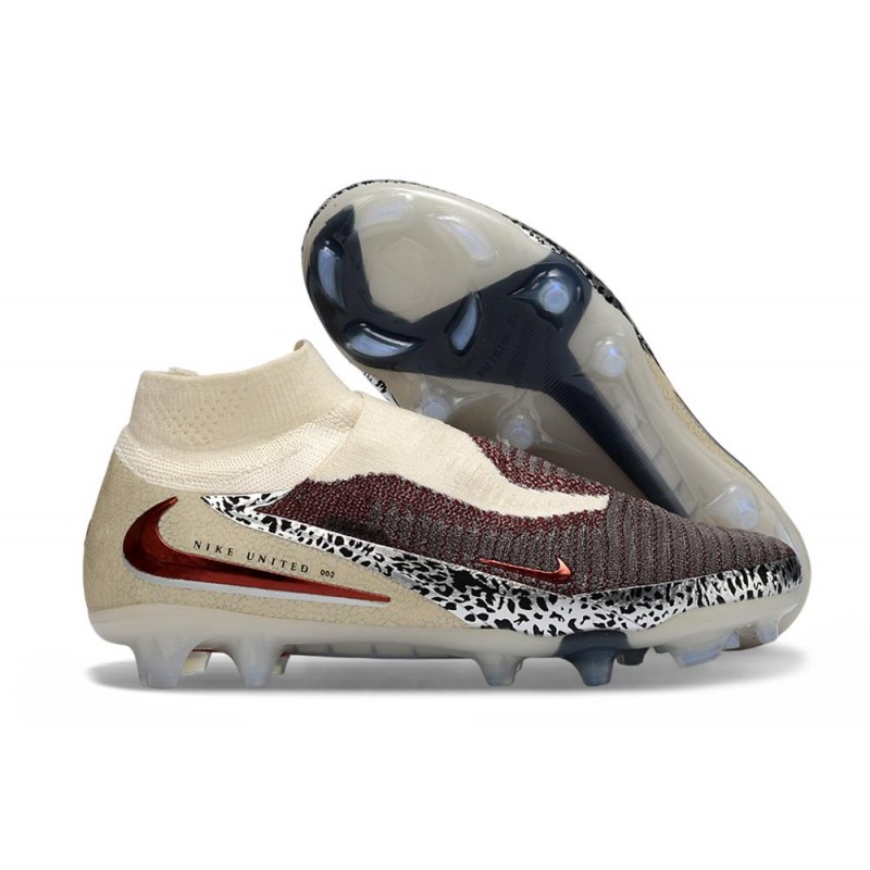 Nike Phantom 6 High Elite Fg Fotbollsskorna United – Röd Universal Red Grå för Herr 5 Billiga Fotbollsskor Nike Phantom 6 High Elite Fg Fotbollsskorna United – Röd Universal Red Grå 5